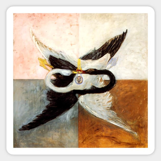 High Resolution Hilma af Klint The Swan Group Ix No 24 1913 Sticker by tiokvadrat